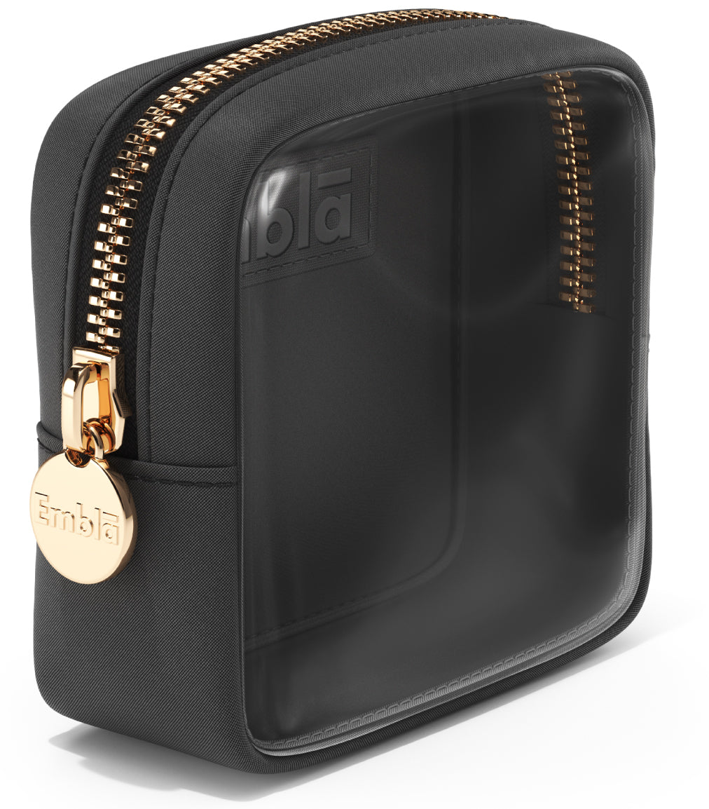 Clarity Pouch Medium - Clear Pouch Bag with Zipper | Truffle Black - Nylon / Medium