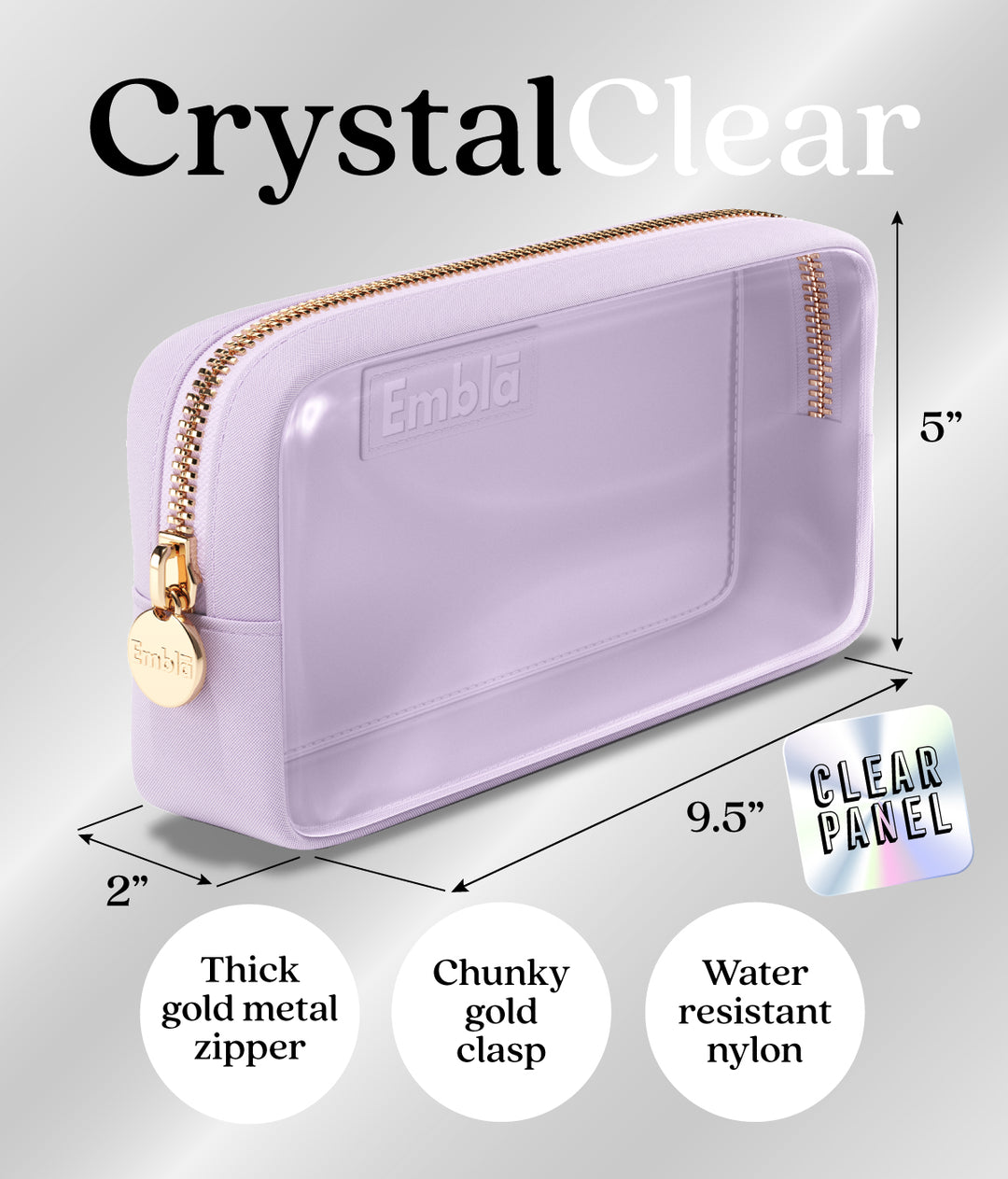 Clear Small Lilac Pouch