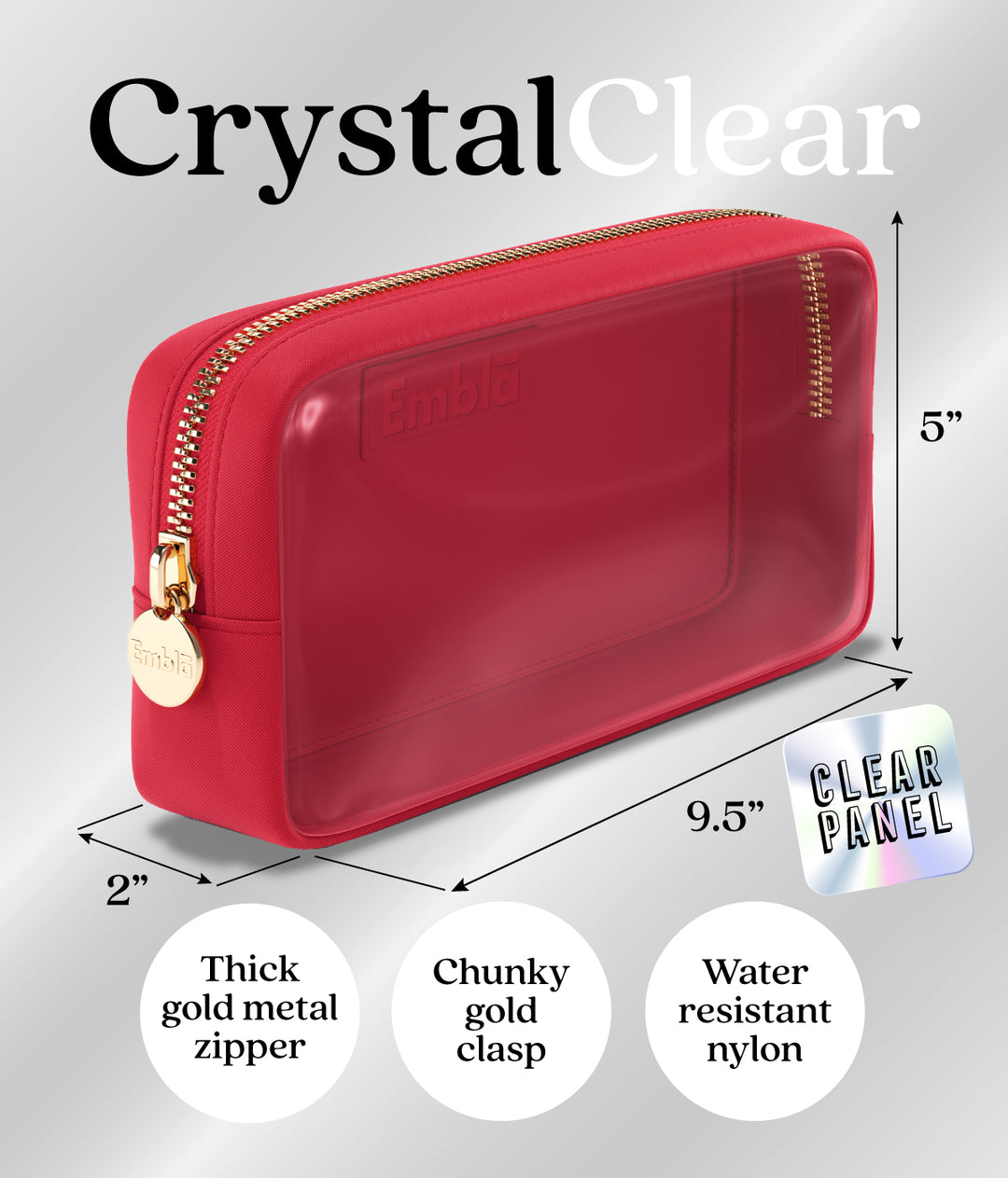 Clear Small Ruby Pouch