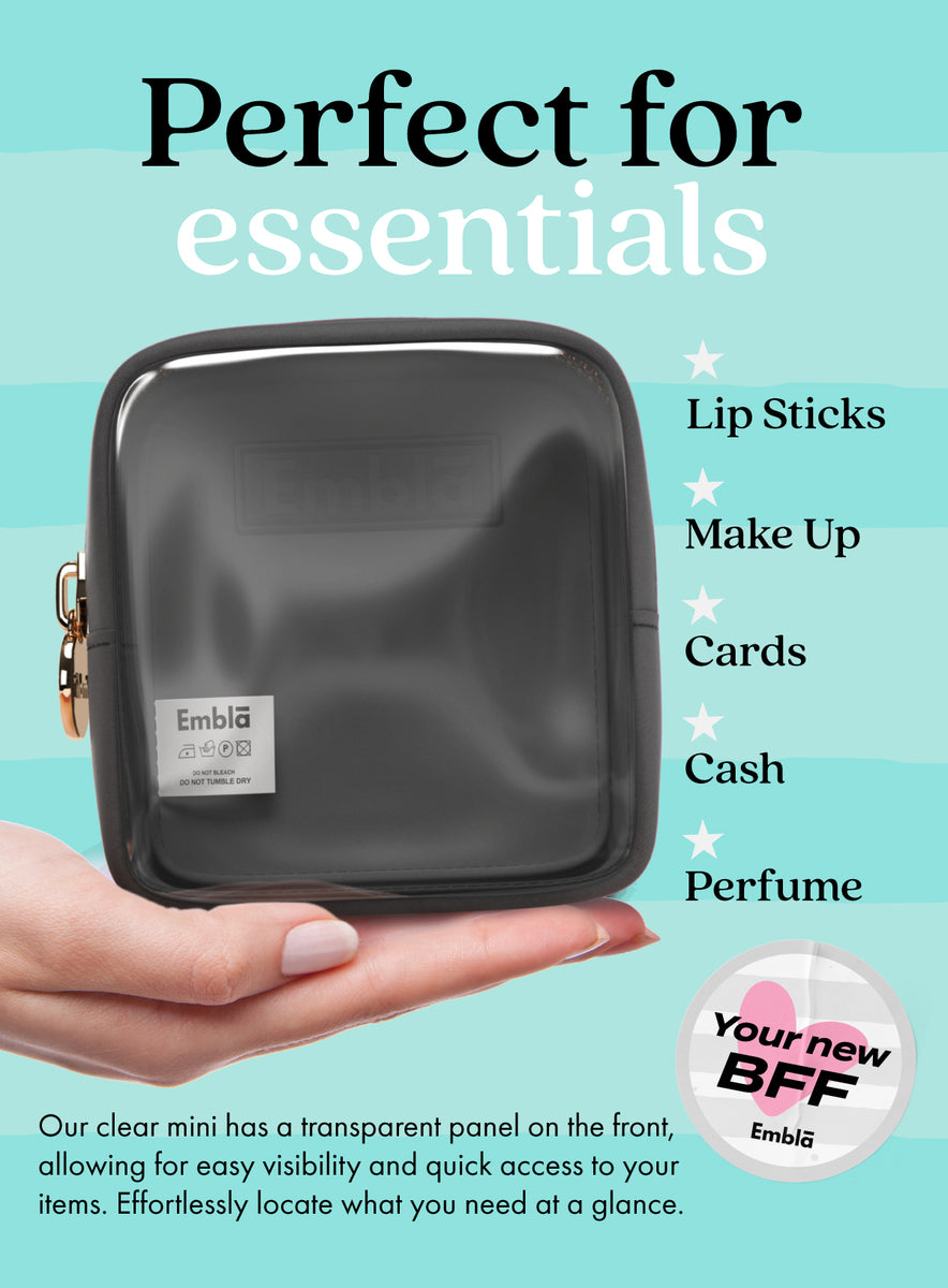 Clear Mini Black Pouch – Embla London