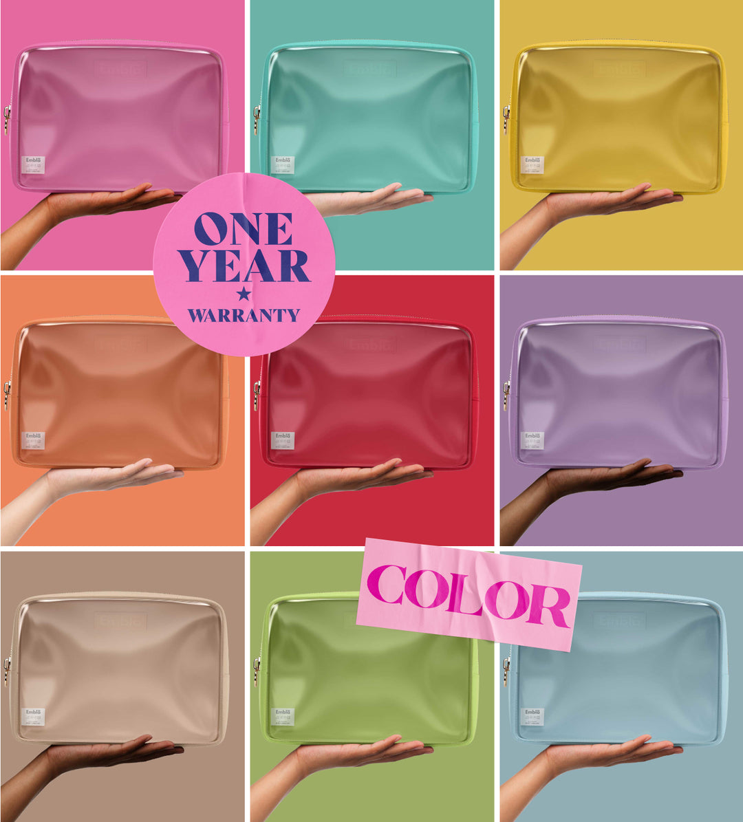 Clear Large Cotton Candy Pouch
