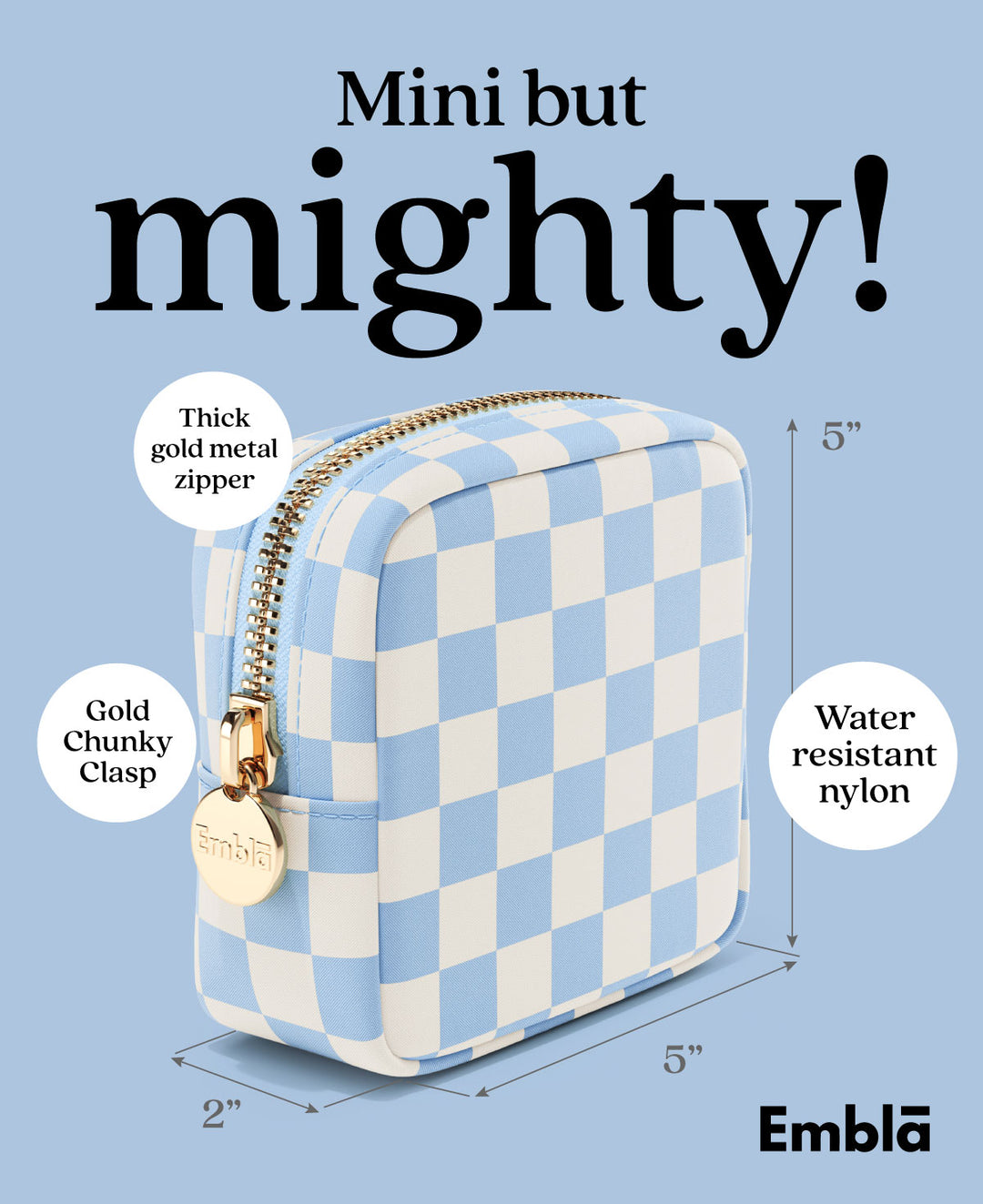 Checkered Mini Sky Pouch