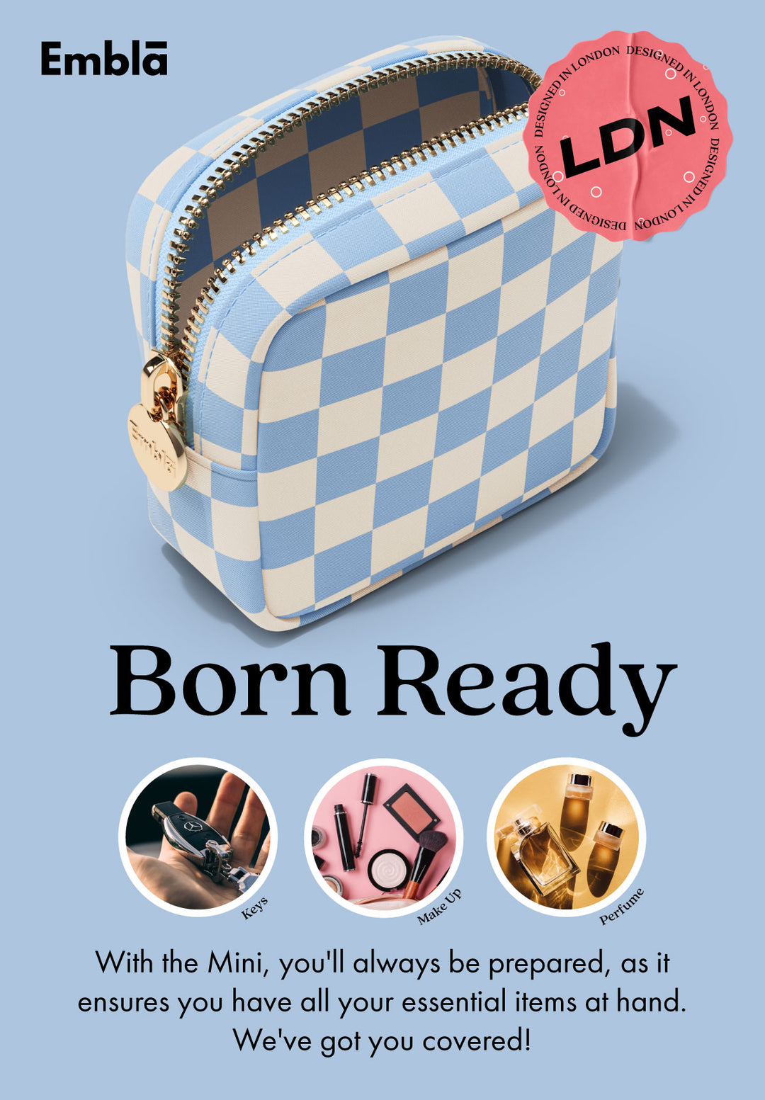 Checkered Mini Sky Pouch