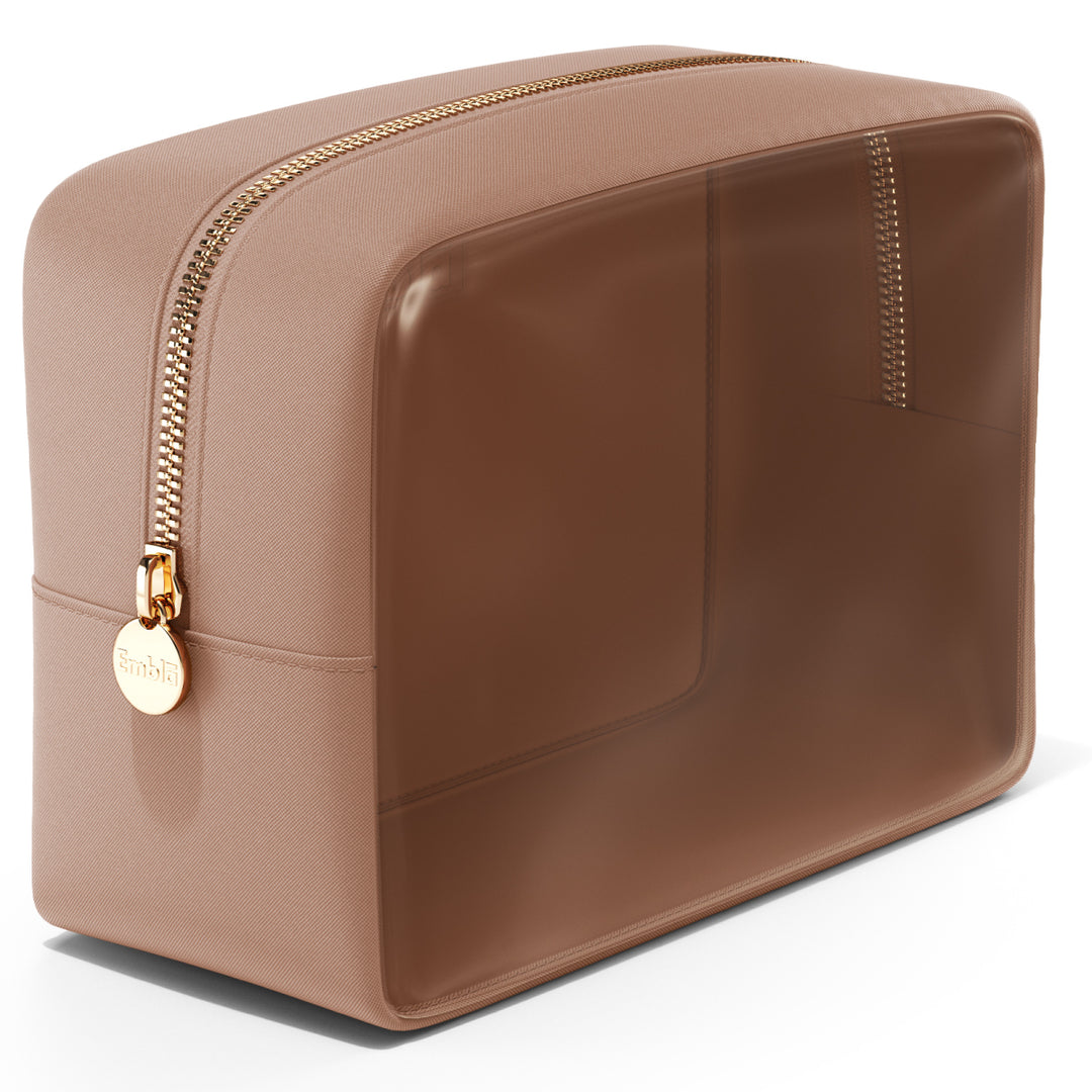 Clear Large Mocha Mousse Pouch