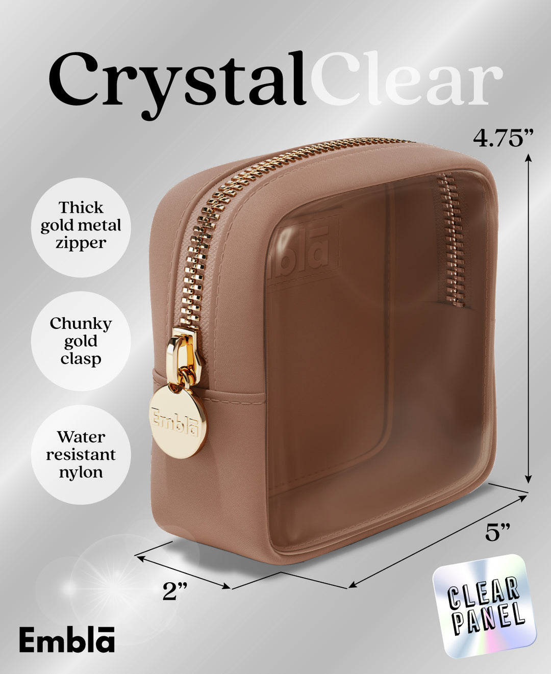 Clear Mini Mocha Mousse Pouch