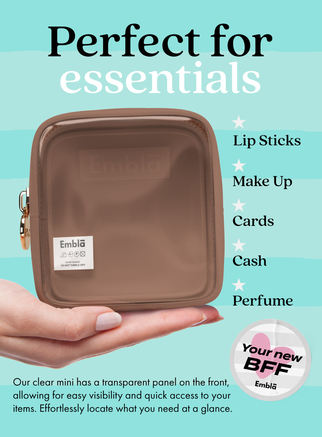 Clear Mini Mocha Mousse Pouch