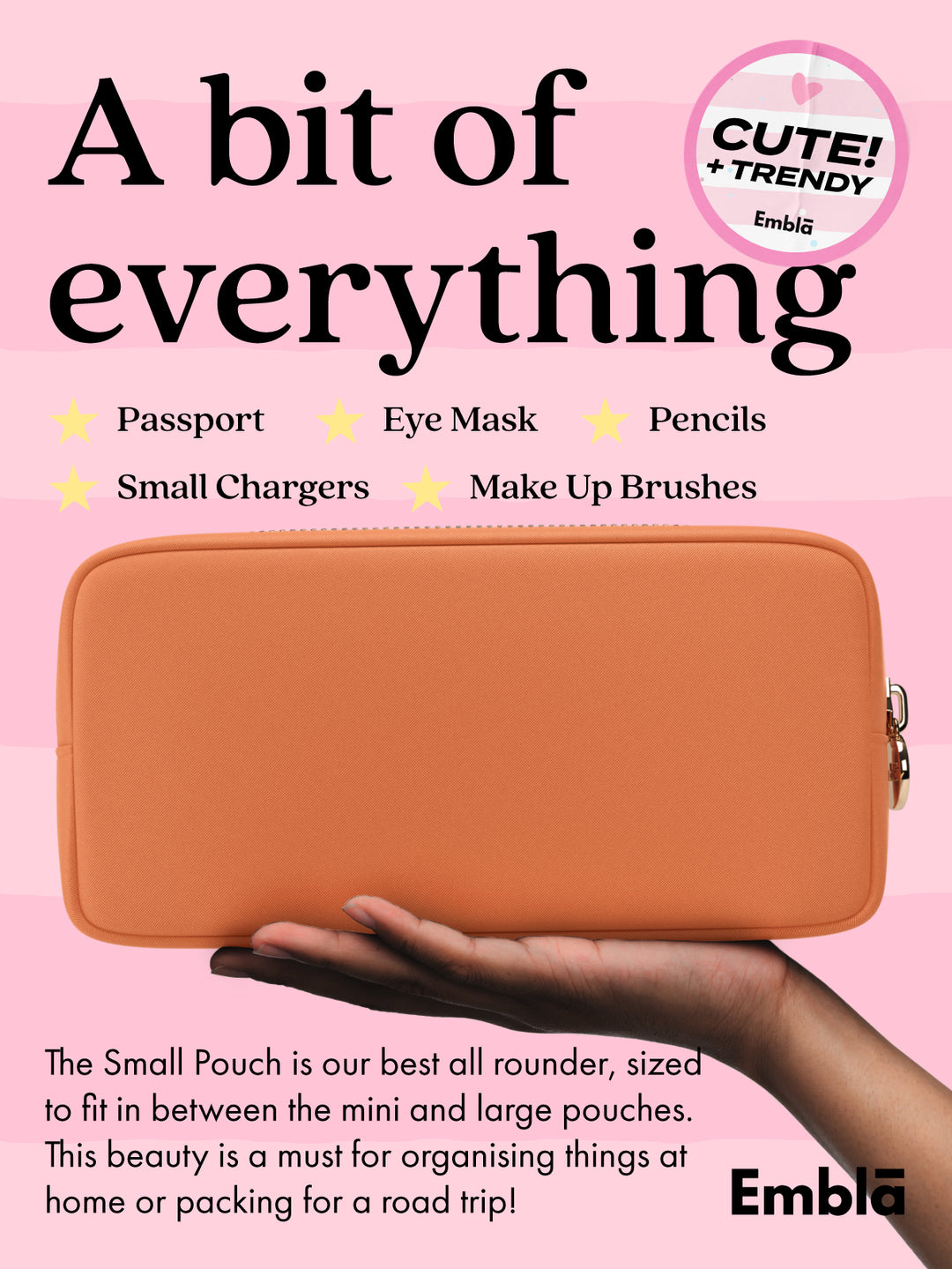 Solid Small Peach Pouch